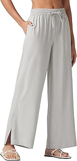 Willit Womens Wide Leg Beach Pants, UPF 50+ Lightweight Travel Quick Dry Sun Protection Trousers 29 in, 31 in