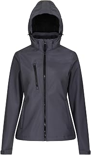 Regatta Womens/Ladies Venturer 3 Layer Membrane Soft Shell Jacket (6 US) (Seal Grey/Black)