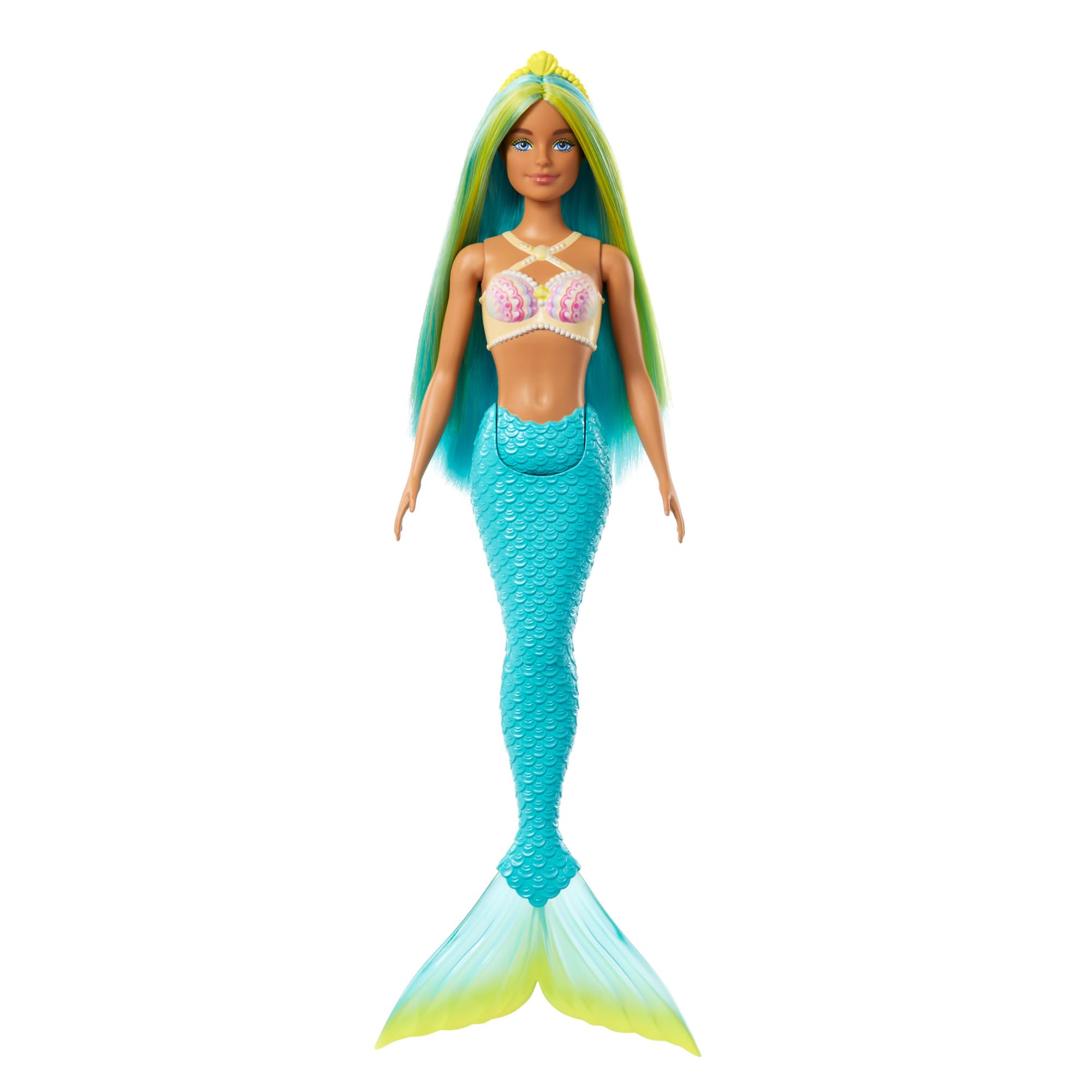 Barbie Mermaid Doll with Two-Tone Blue and Yellow Fantasy Hair | Headband Access
