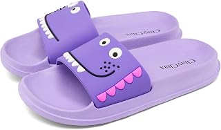 ChayChax Beach and Pool Slippers for Boys and Girls Non-Slip Lightweight Bath and Shower Slippers Open Toe Sandals