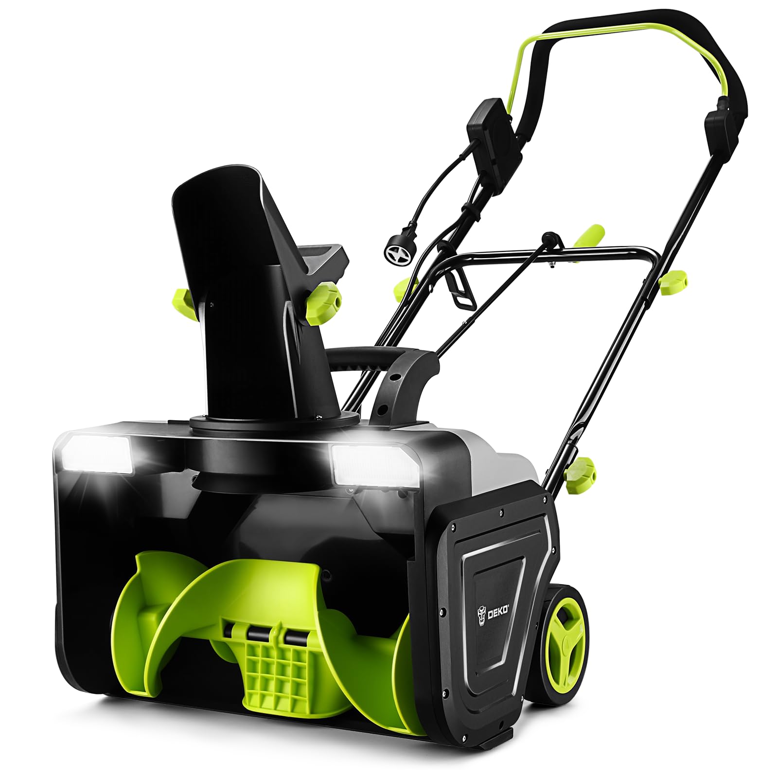Corded Snow Blower:15A Motor, 20-Inch Electric Snow Blower, Electric Snow Shovel