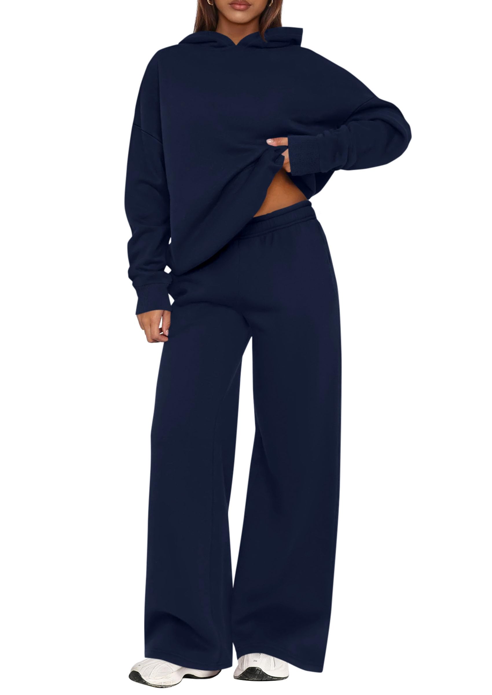 PRETTYGARDEN 2 Piece Lounge Sets for Women Matching Sweatsuits | Oversized Hoodi