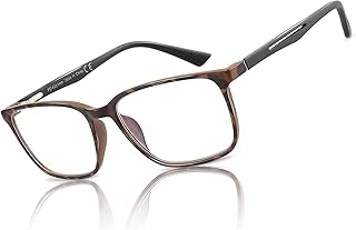 BLUEMOKY Blue Light Reading Glasses for Men，Sport Square Frame Readers, Anti Glare Computer Glasses