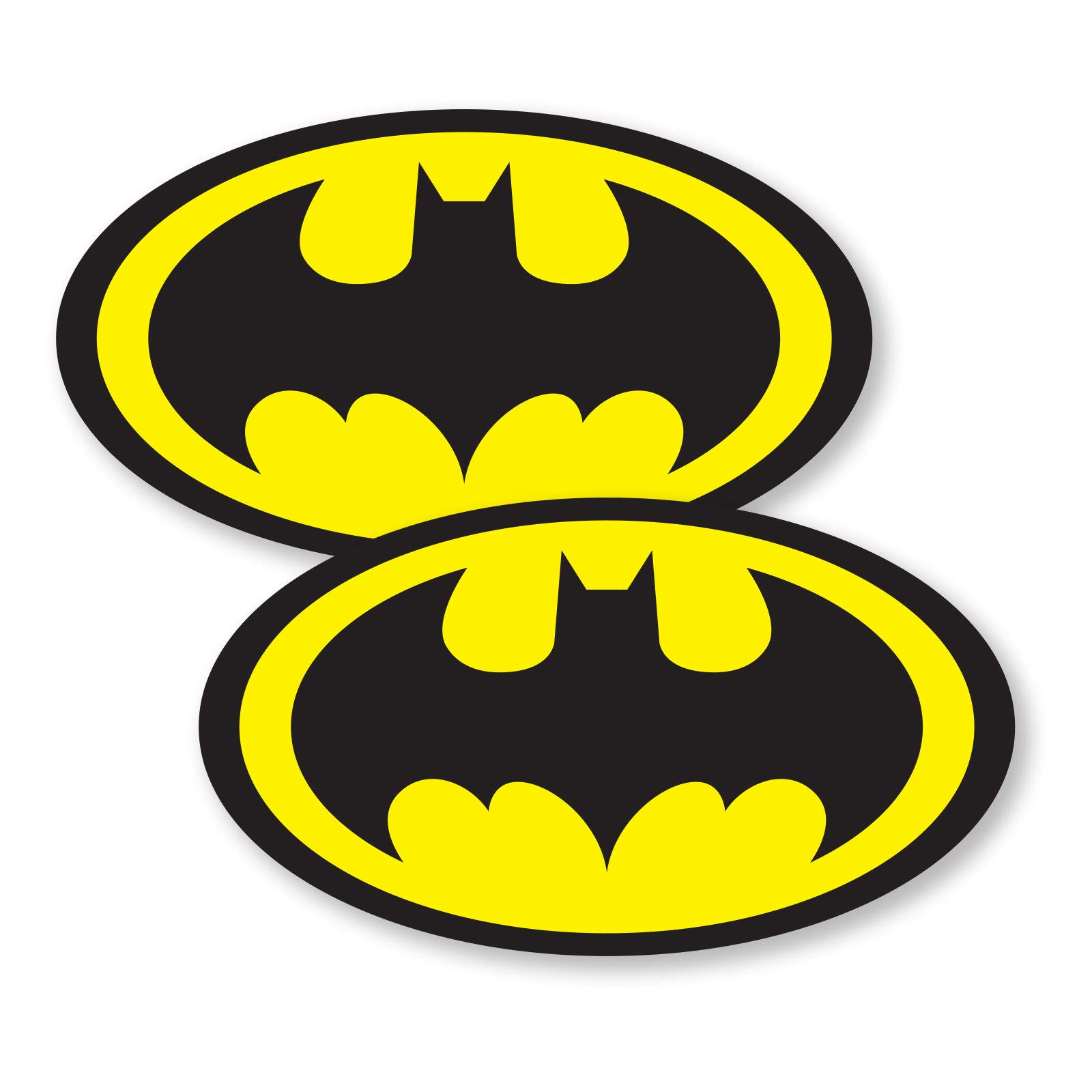Signs247 2x SUPERHERO STICKERS LOGO (80mm Wide) Comic Superhero Book Waterproof 