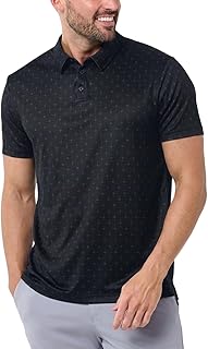 INTO THE AM Indigo Performance Dri Fit Polo Shirts for Men S-4XL - Tactical Quick Dry Athletic Sports Collar Work Shirts