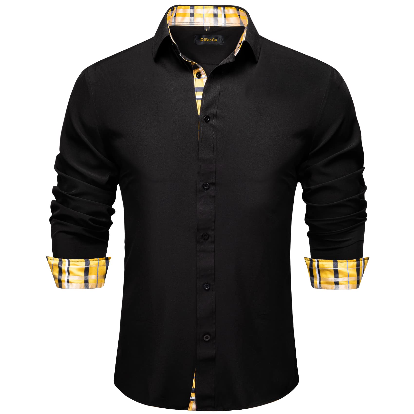 DiBanGu Dress Shirts for Men Long Sleeve Button Down Shirt Business Casual