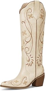 wetkiss Knee High Cowboy Boots for Women, Stable and Comfortable