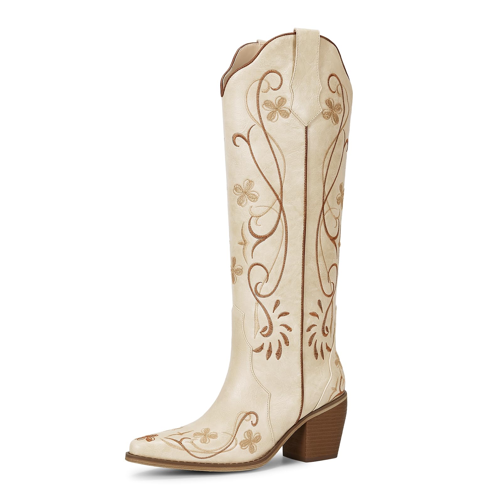 wetkiss Knee High Cowboy Boots for Women, Stable and Comfortable
