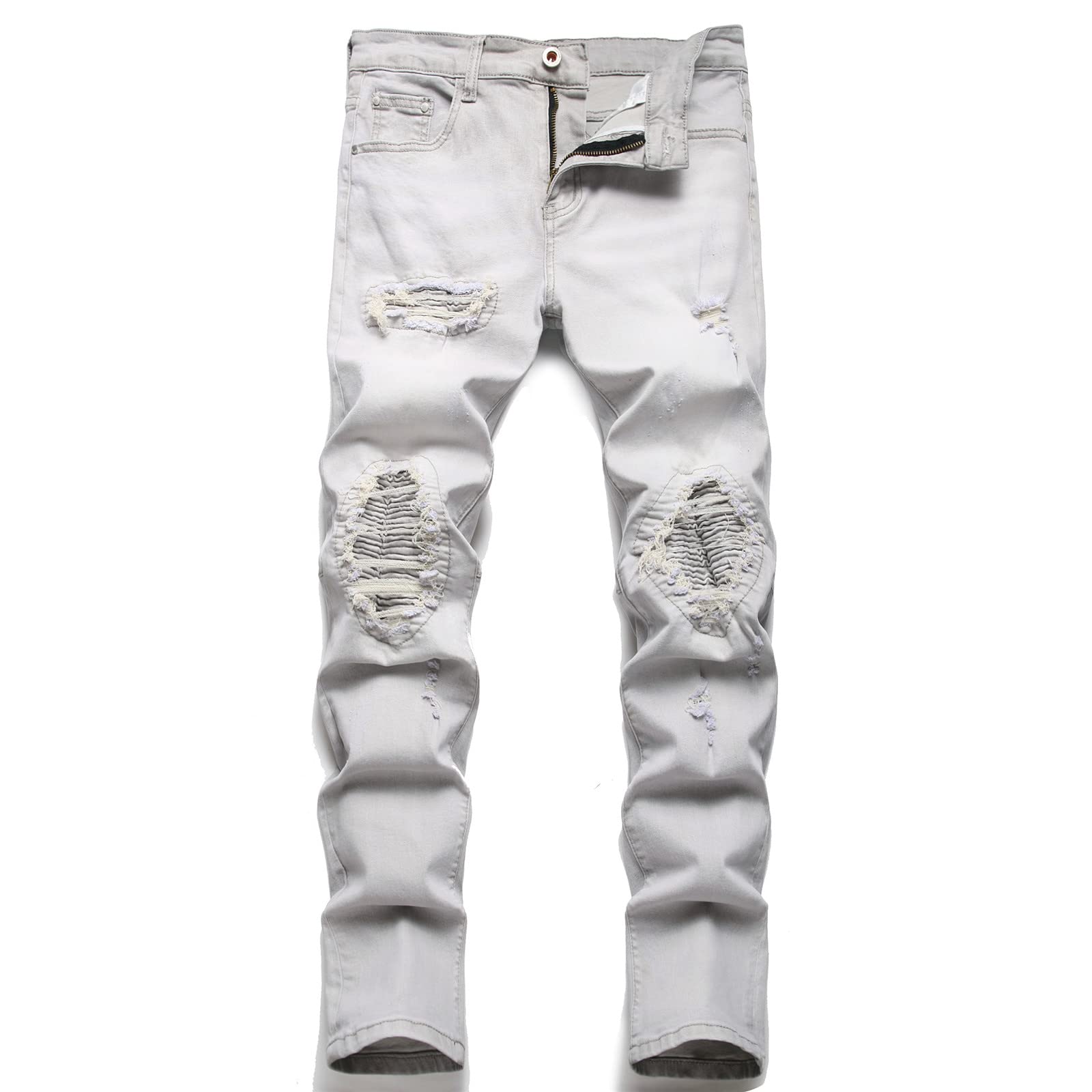 RXXKKK Classic Motorcycle Jeans Zip Regular Fit Flex