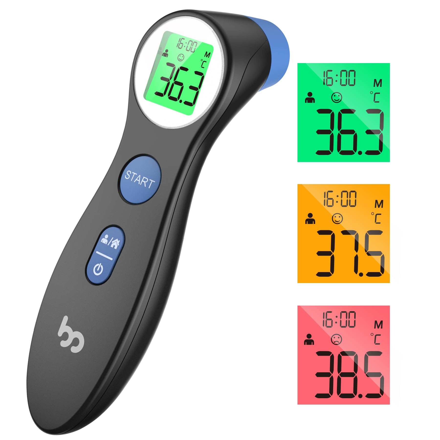 Forehead Thermometer for Adults Kids, No-Touch Infrared LCD Display Digital Baby