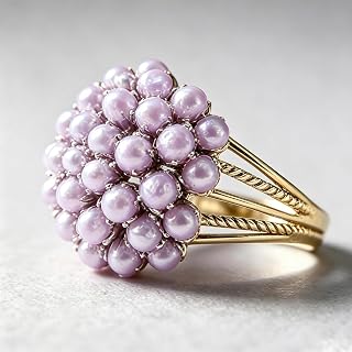 Graceful Simulated Pearl Proposal Ring for Women Elegant Lady Wedding Band Jewelry