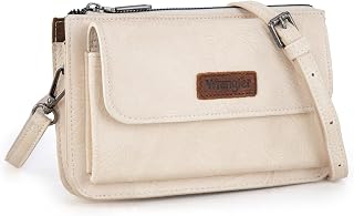 Wrangler クロスボディウォレット 女性用 RFIDクラッチ携帯電話財布 クレジットカードスロット付き