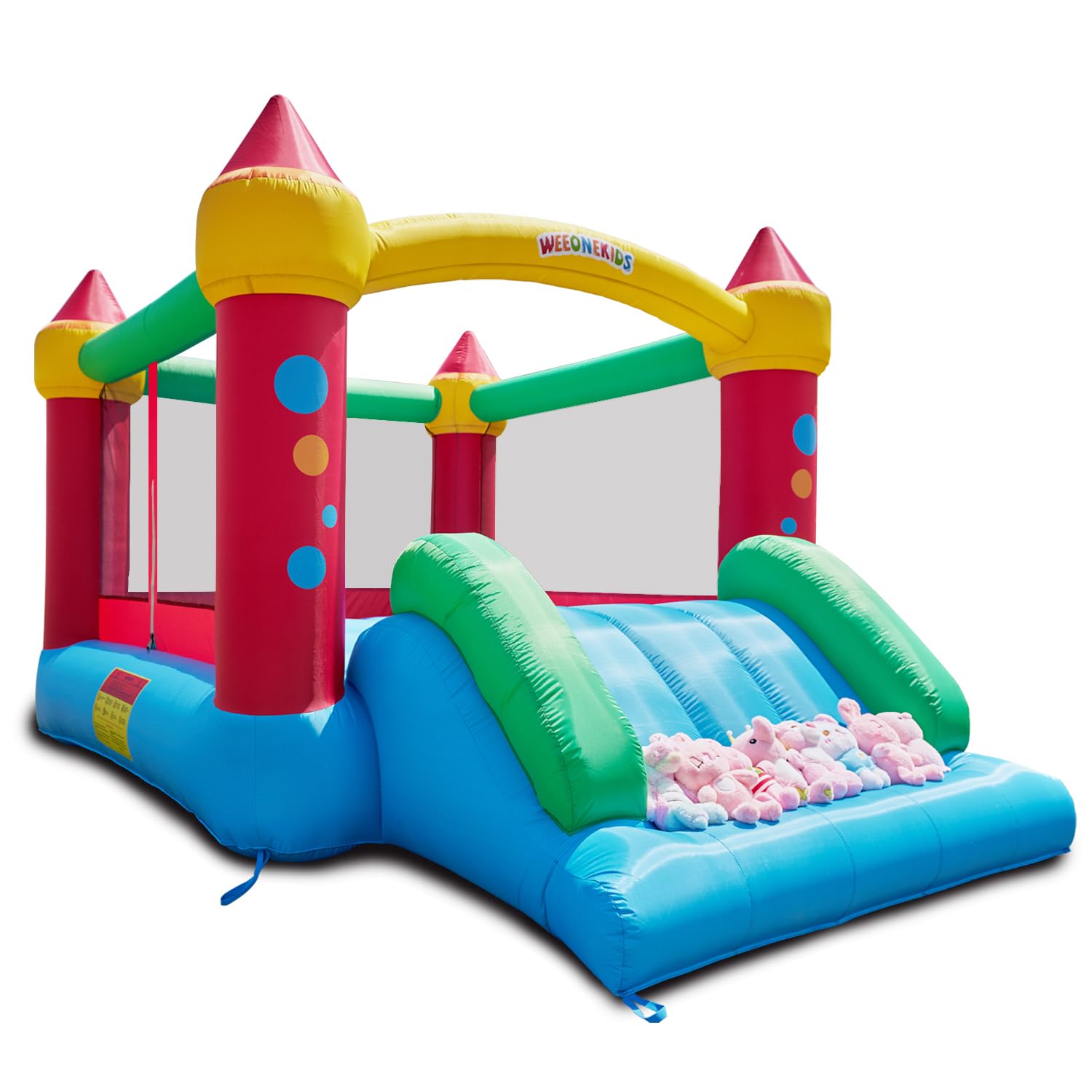 WeeOneKids Air Bounce House, Inflatable Bouncer with Air Blower and Slide, Jumpi