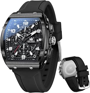 OLEVS Square Watch for Men Large Waterproof Multifunction Casual Men Watches Business Male Wrist Watch