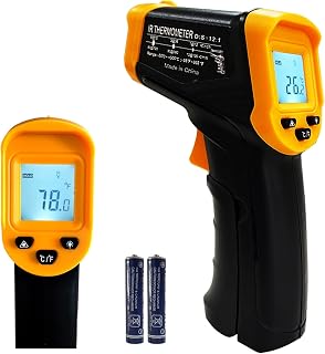 Digital Infrared Thermometer gun for cooking,BBQ,Pizza oven,Ir Thermometer with Backlight,-58℉~932℉(-50℃~500℃) Handheld Non Contact Heat Laser Temperature Gun (Not for Human)