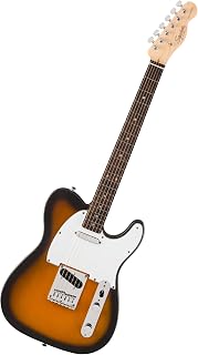 Fender Squier Debut Beginner Telecaster Electric Guitar, 2-Color Sunburst | Starter electric guitar, free lessons included, 2-year warranty, satin urethane finish