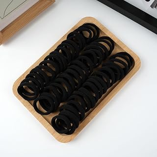 Elastic Hair Ties Seamless Hair Band Ponytail Holder No Wrinkle Damage Cotton Bands Hair Ties for Thick Thin Hair Hair Accessories for Women 50 Pieces