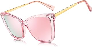 FEISEDY Trendy Polarized Women Sunglasses, Retro Womens Square Cat Eye Sun Glasses B4134