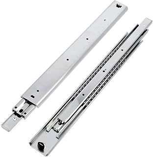 GTV - Set of Sliding Guides for Total Extraction Drawers 54 x 1100 mm, Galvanized Steel 2 mm, Telescopic Slides, Drawer Rails Supports up to 100 kg, Drawer Rails - 2 Pieces