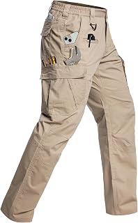 CARWORNIC Men's Stretch Cargo Work Pants Flex Ripstop Water Resistant Utility Tactical Hiking Pants with 12 Pockets