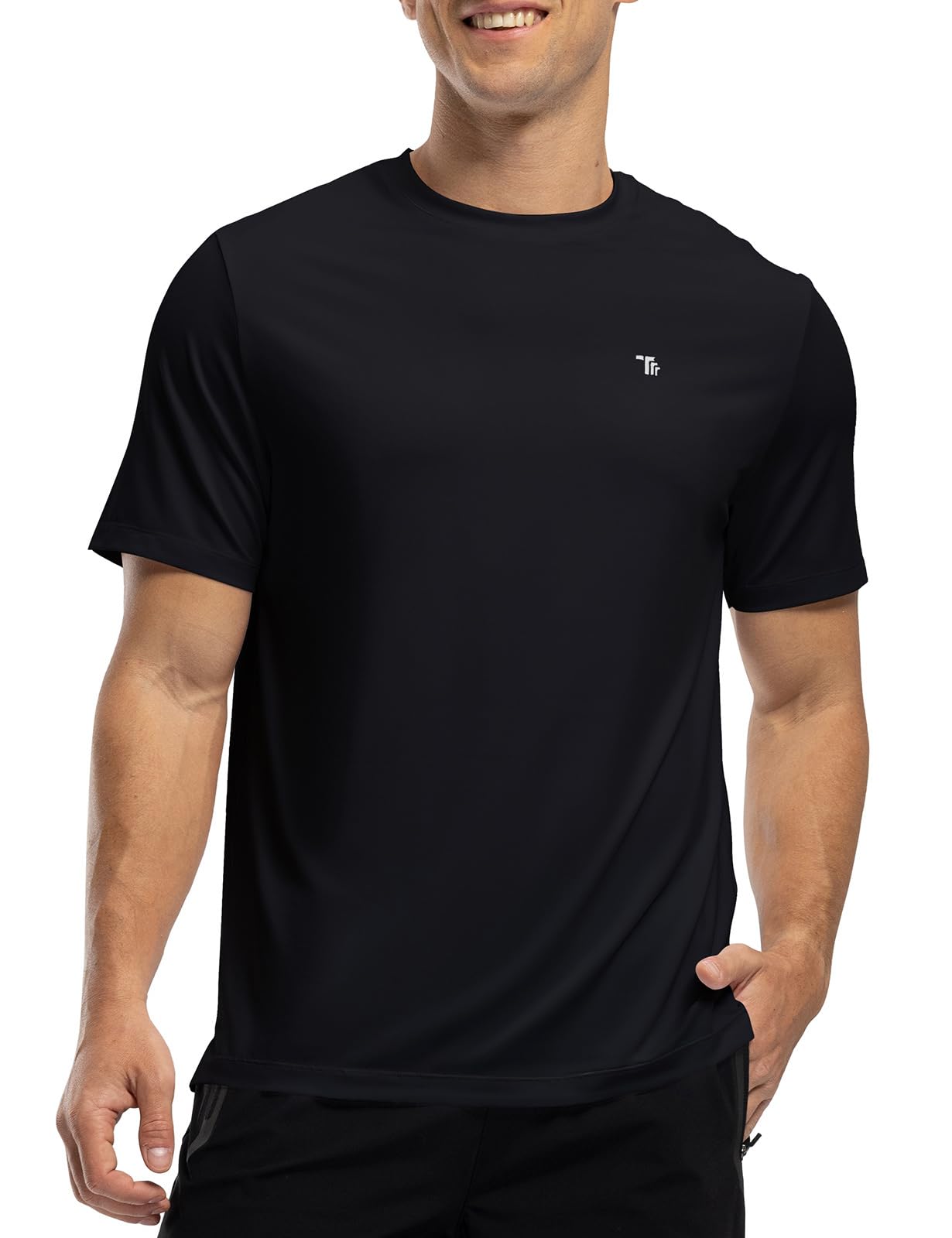 Rdruko Men's Dry Fit Workout Shirts Moisture Wicking Short Sleeve Athletic Runni