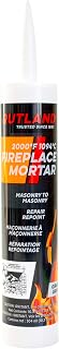 Rutland Fireplace Mortar for Fire Brick & Crack Repair - Gray Refractory Cement for Forge, Wood Stove & Panel - High Heat Fire Brick Mortar