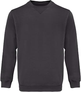 WORK IDEA Men's Crewneck Sweatshirt Workwear Basic Work Sweater