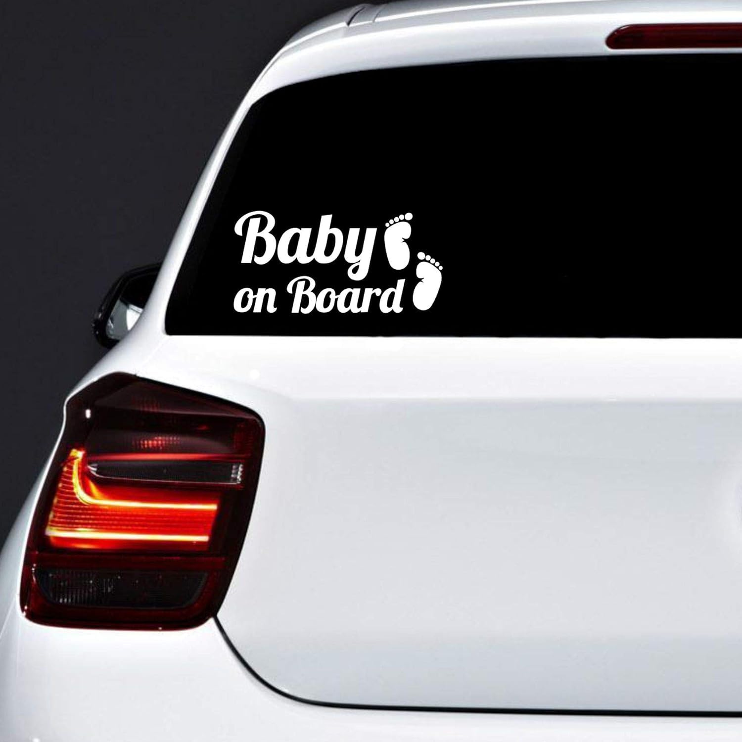 Autodomy Baby on Board Sign Feet 2 Units | Baby on Board Sticker for Car Guarant
