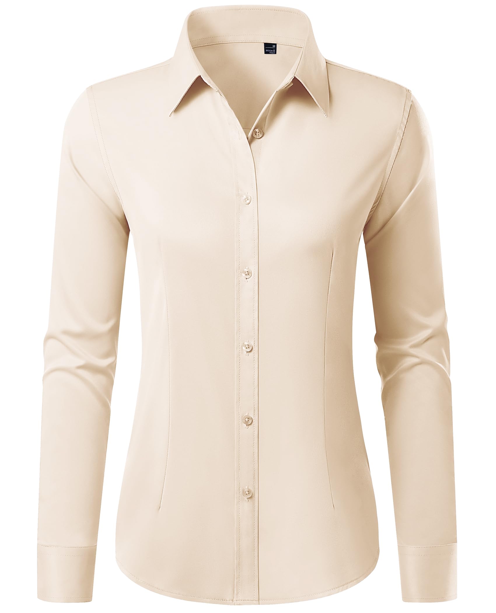 Button Down Shirts for Women Wrinkle Free Dress Shirt Classic Fit Long Sleeve Ca