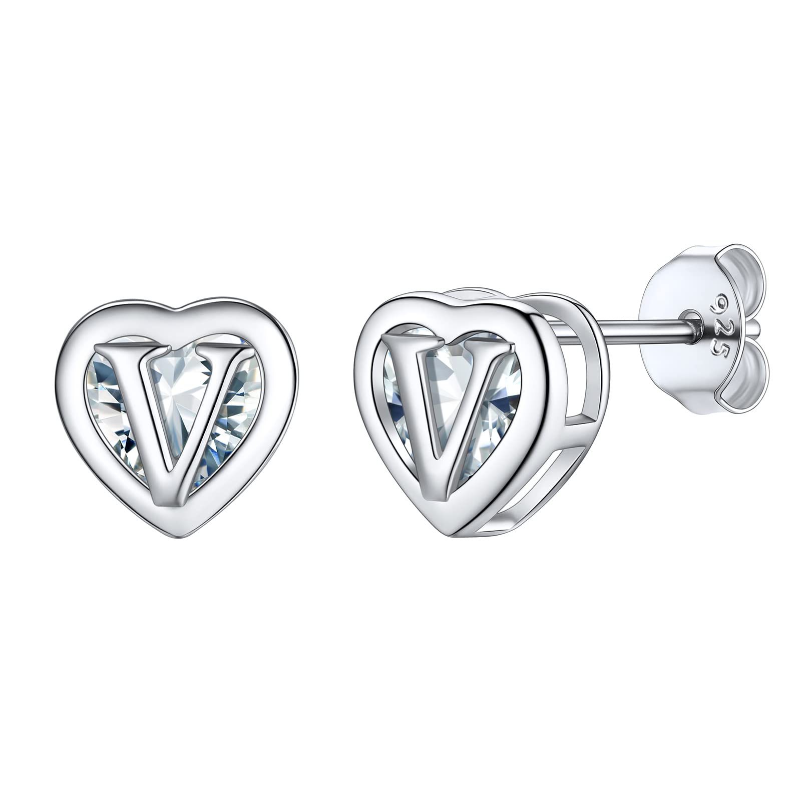 Supcare Valentines Day Gifts for Women, 925 Sterling Silver Letter Earrings, Hyp