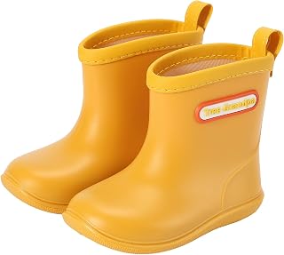 Tree Grandpa Toddler Rain Boots Waterproof shoes for Boys Girls Lightweight | Easy to Slip on and off & Soft & Flexible & Durability