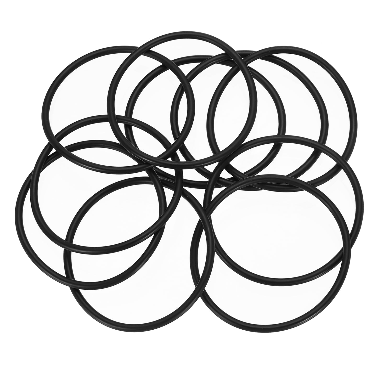 uxcell 10Pcs AS-230 O-Rings, Nitrile Rubber O-Rings 2-1/2" ID, 2-3/4" OD, 1/8" W