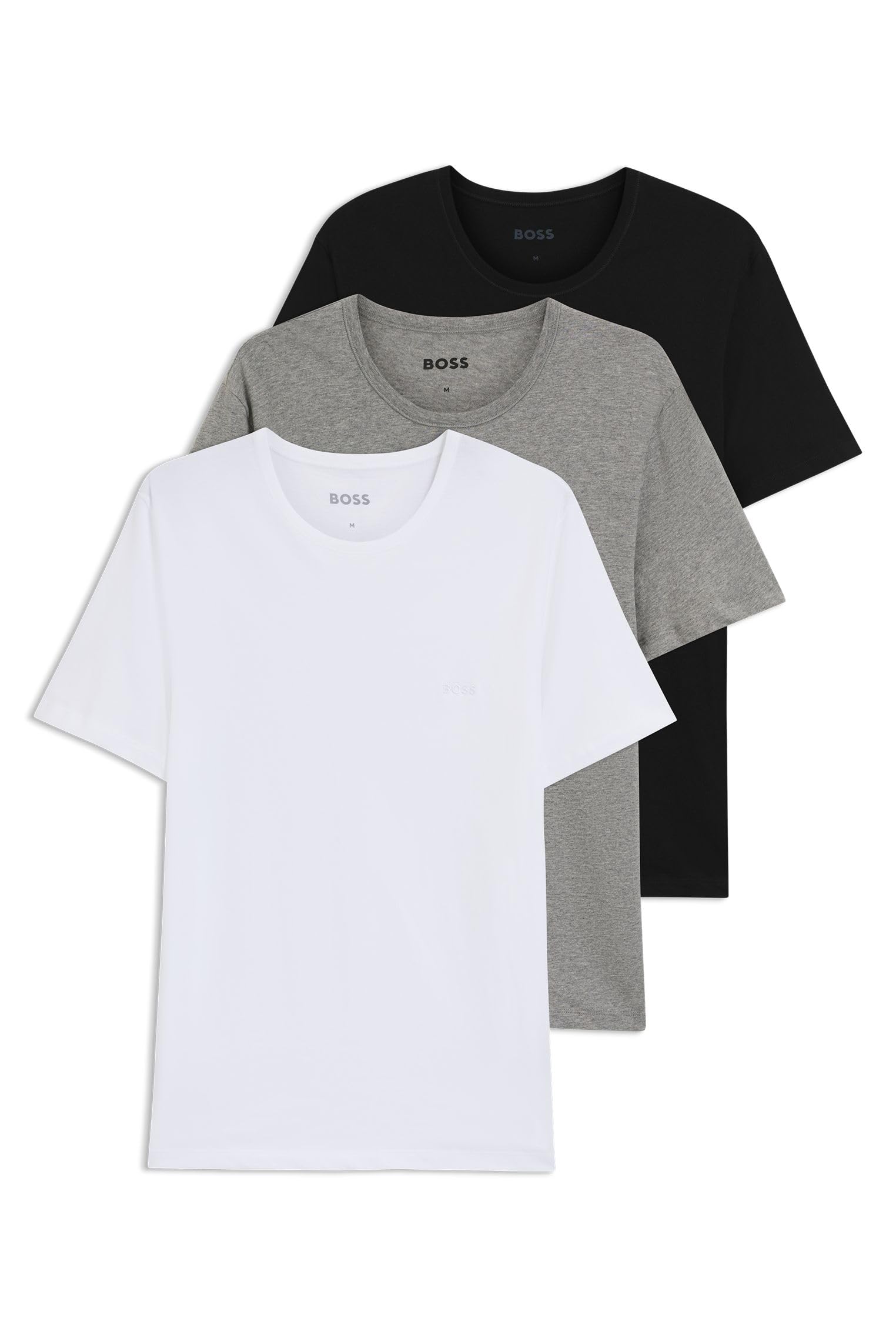 Hugo BOSS Herren T-Shirt Rn 3p Co T-Shirt (3er Pack)