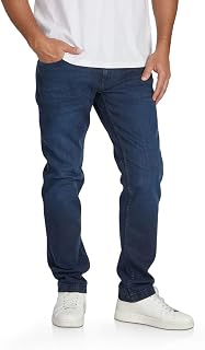 riverso RIVChris Men's Jeans Modern Fit Straight Cotton Denim Stretch Black Blue Grey W29 W30 W31 W32 W33 W34 W36 W38