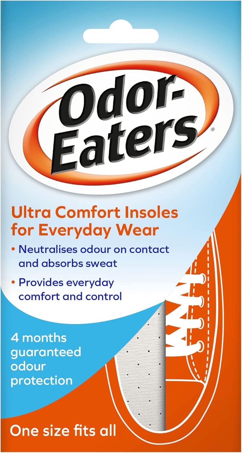 Odor-Eaters Ultra Comfort Insoles for Everyday Wear, One Size, 1 Pair | Odour-De