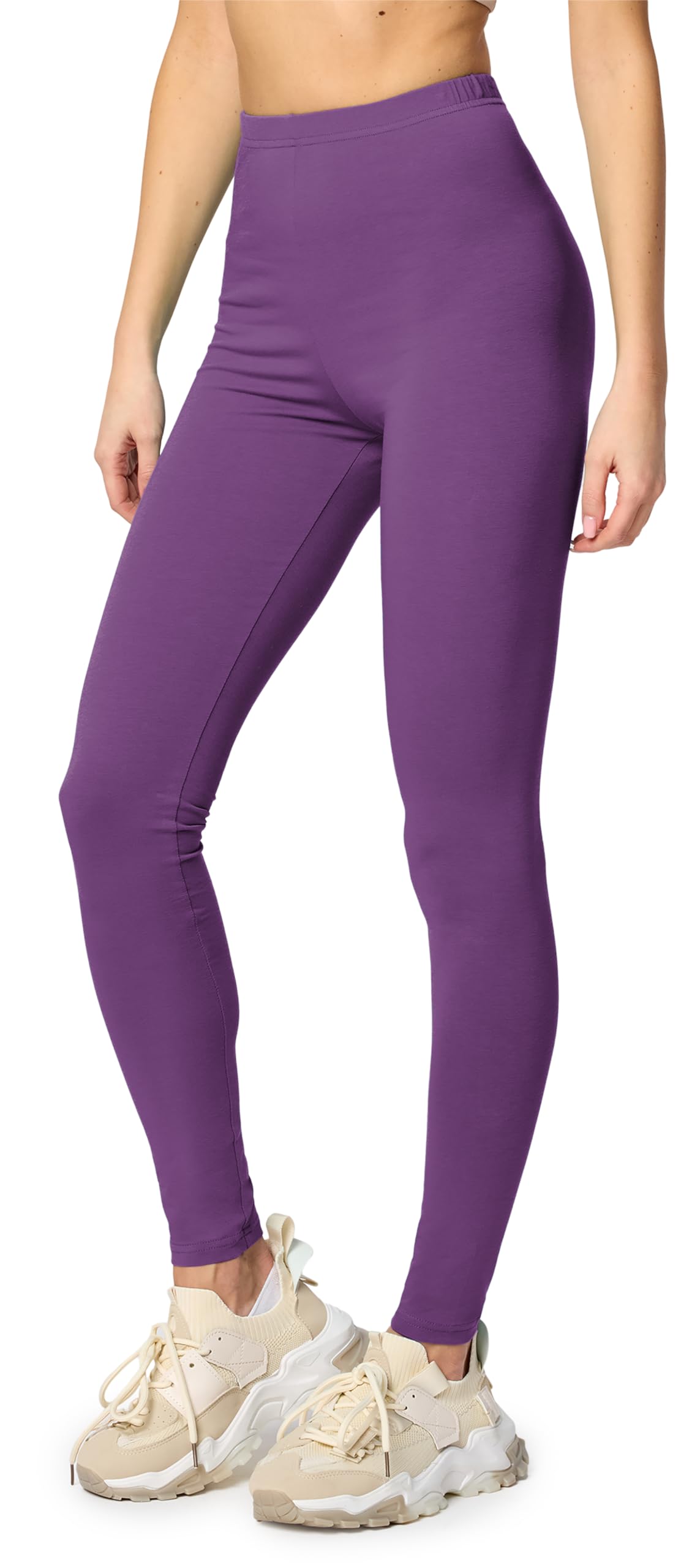 Merry Style Women's Long Cotton Leggings, MS10-198