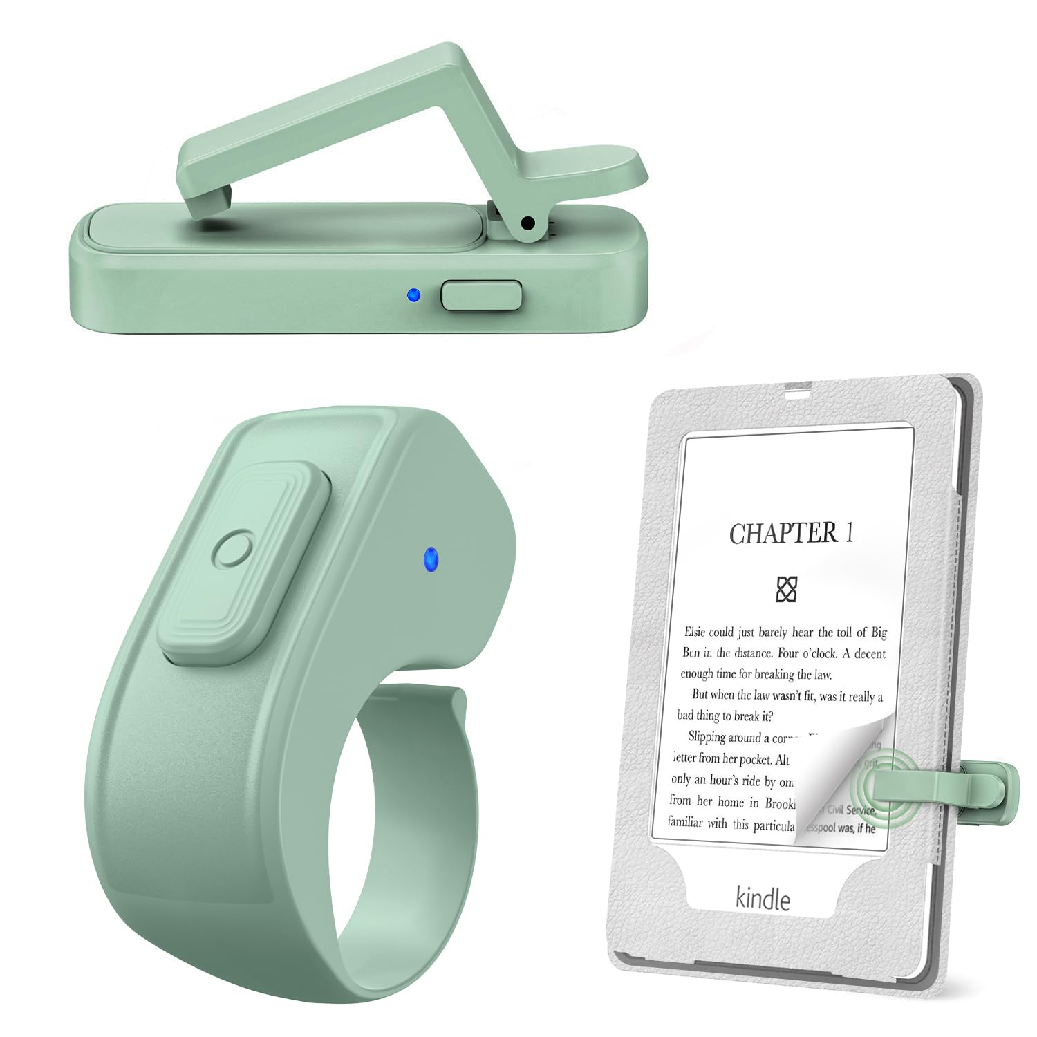 Page Turner Ring for Kindle,Remote Control for iPhone iPad Tablets eReaders | Cl