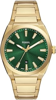 Fossil - Orologio da uomo Fossil Everett a 3 lancette, cassa 42 mm, movimento al quarzo, cinturino in acciaio inossidabile