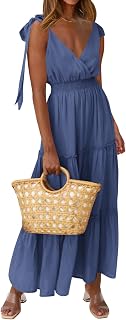 PRETTYGARDEN Women's Tie Straps Summer Maxi Dress 2025 Modern (Pack of 1)