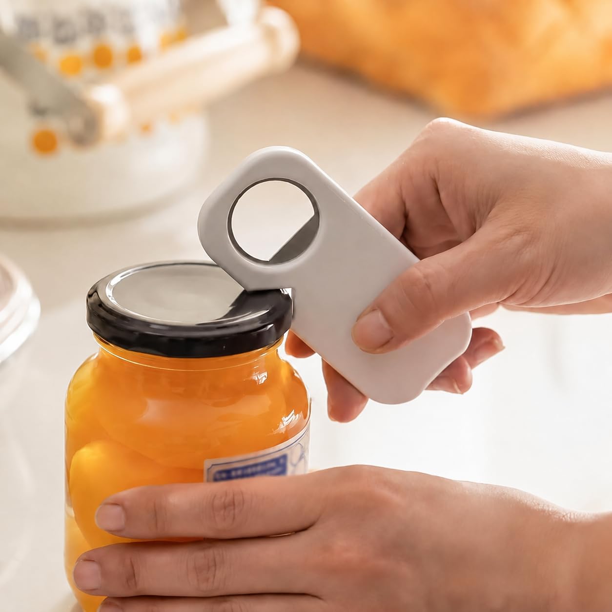 3-in-1 Magnetic Bottle Opener, Can Opener & More, White Stainless Steel Manual K