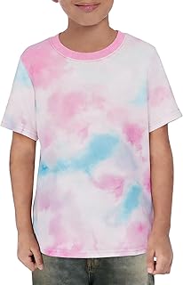 Haloumoning T-shirt per ragazzi tie dye alla moda per bambini a maniche corte girocollo casual top magliette 5-14 anni