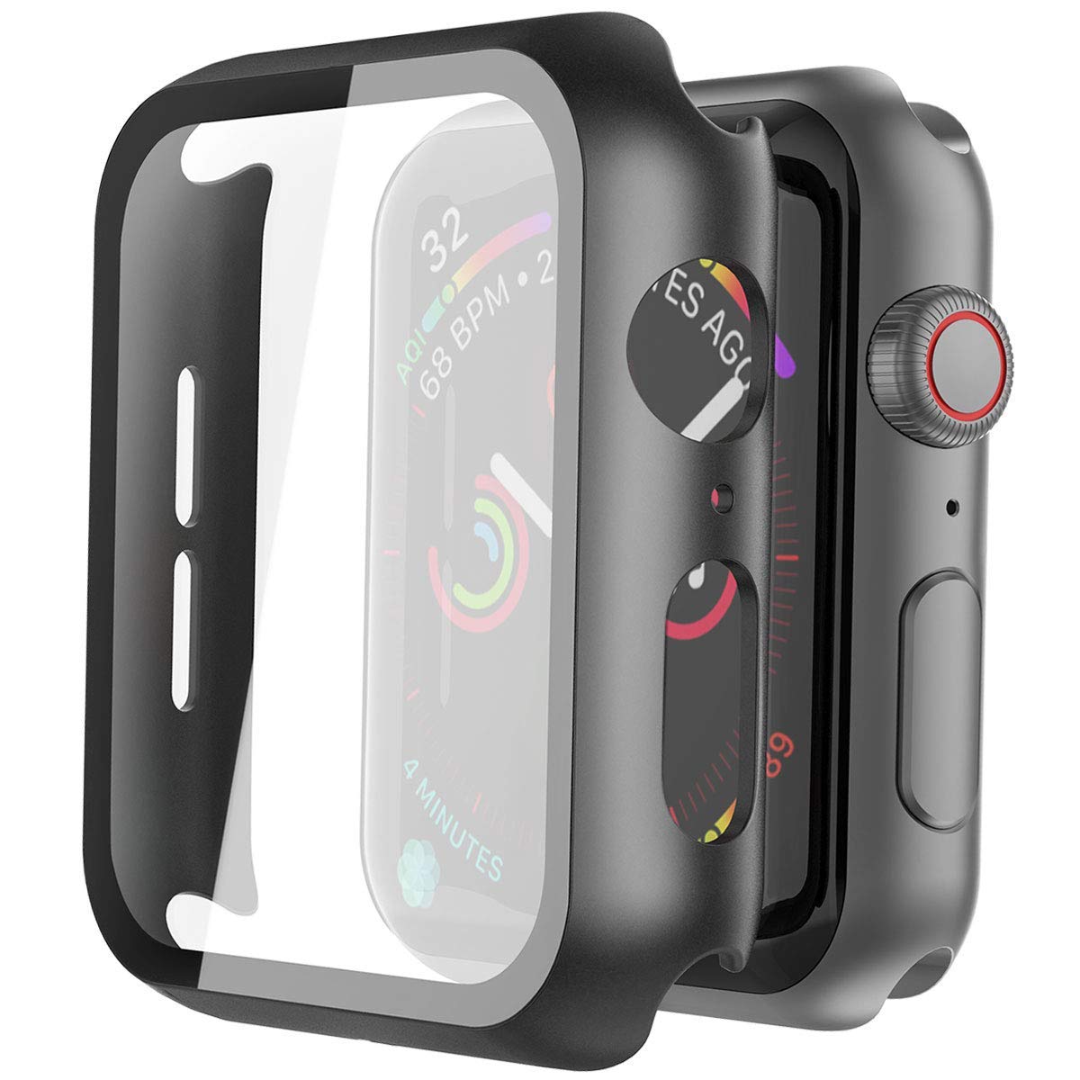 Misxi Screen Protector Case for 44mm Apple Watch SE3/SE2/SE/Series 6/5/4 | 2-Pac