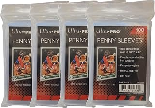 Pack of 400 Ultra Pro standard regular soft penny card sleeves for trading cards such as Pokemon, Magic, sports cards, standard size, transparent