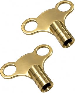 Nartel® Radiator Plumbing Bleed Bleeding Key Keys Solid Brass Vent Venting Air Valve (Pack of 2)