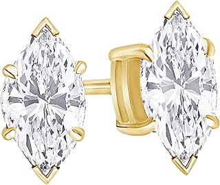 1 to 12 Carat 14K White Gold IGI Certified LAB GROWN Diamond Stud Earrings