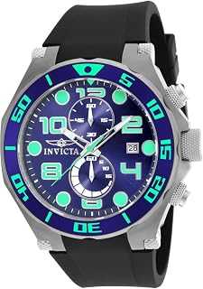 Invicta Pro Diver 17813 Men's Watch - Waterproof - Analogue - Quartz Movement - stainless steel with blue dial - 50mm