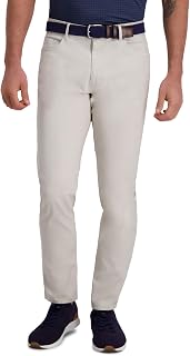 Haggar Men's Active Series Tech Slim Fit Flat Front Supreme Flex Waistband Trousers