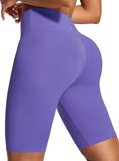 IUGA Biker Shorts for Women High Waist - 8" Workout Shorts with Inner Pocket Yoga Spandex Gym Running Shorts