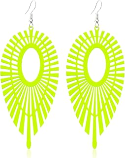 Minimalist Lightweight Creative Vintage Black and White Metal Leaf Geometry Dangle Drop Earrings for Women Statement Creative Jewelry Gifts