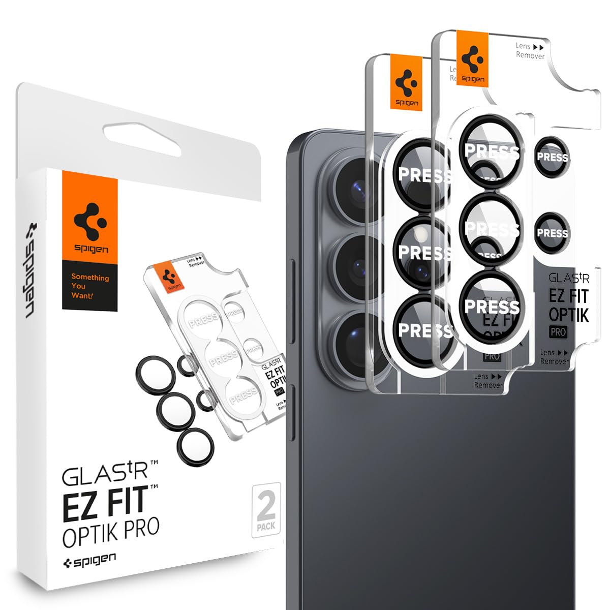Spigen Camera Lens Protector for Galaxy S26 Ultra - Black [2 Pack]